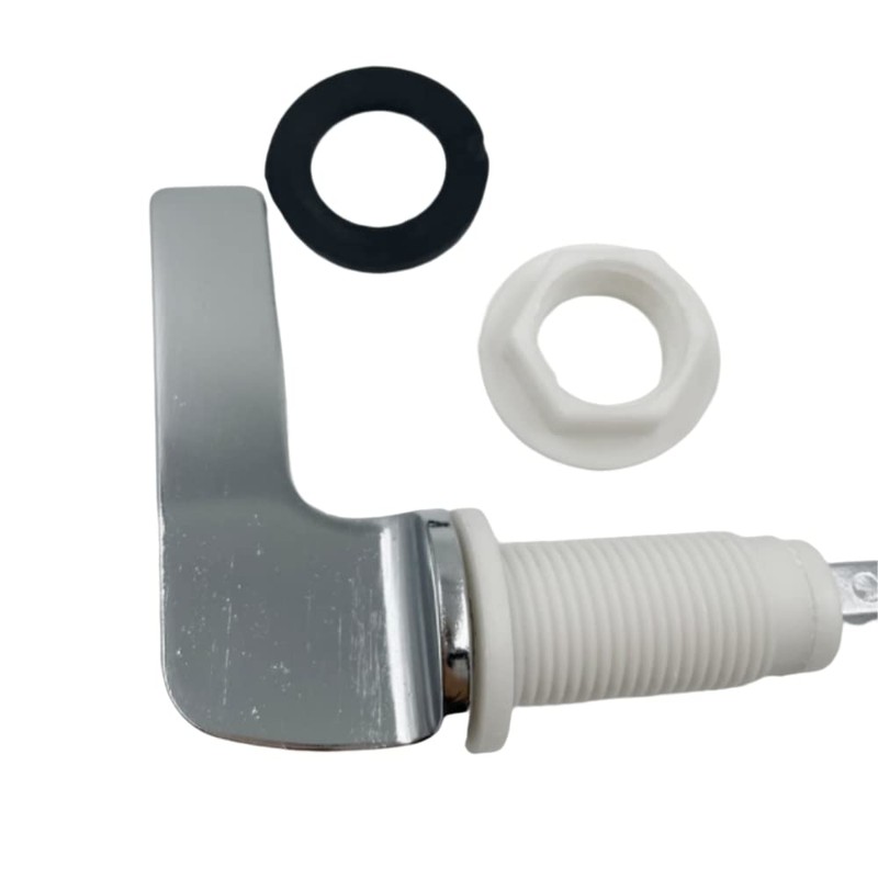 Hanforede 1 Pack Chrome Plated Replacement Toilet Tank Handle, Universal