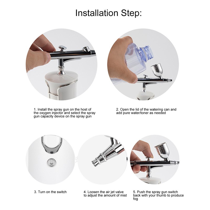 Portable Water Oxygen Sprayer Face Skin Moisturizing Handheld Oxygen Injection