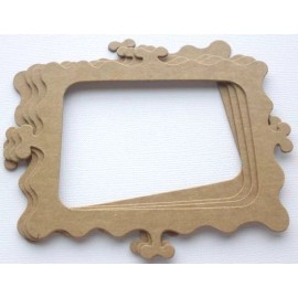 Unbranded {4} *FRILLY SCALLOP FRAME* Picture Frames Chipboard Die Cuts - 3 5/8" x 4 1/4
