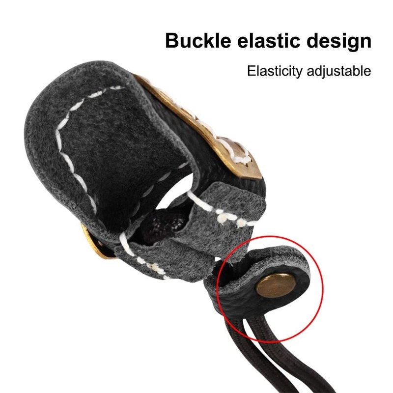 DONGKER Archery Thumb Ring, Archery Finger Tabs PU Leather Thumb