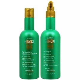Hayashi Hinoki Hair Thickener 10.1oz + Hinoki Plus 10.1oz w/Free Nail File