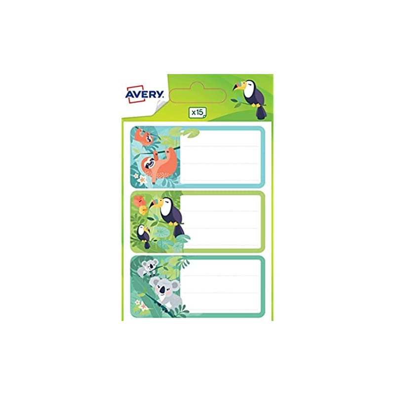 AVERY - 15 Labels for Notebook and School Supplies Fantasy