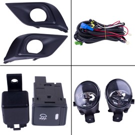 Tiny Force Pair Of Fog Lights Lamps Kit Compatible With Nissan Murano 2015-2018 With Cover + Switch + Wiring ‎Replaces NI1039137 620745AA2A 622565AA0A NI1038137 NI2592122 261509B91C NI2593122