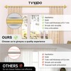 TVWOO Wrap Around Curtain Rods,Gold Curtain Rods 28 to 60