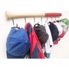 KT Bats Coat Rack Wall Mount Wood Baseball Bat Cap