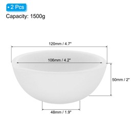 PATIKIL Small Melting Ceramic Crucible Bowl Dish, 2 Pcs 1500g Ceramic Quartz Crucibles Dish Pot for Refining Casting Metal Gold Silver Copper Brass Alloy Beading Jewelry