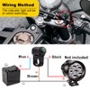 YnGia Waterproof Motorcycle Handlebar Switch, Universal 22mm Motorcycle Handlebar Headlight