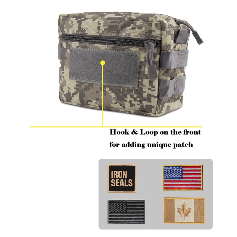 IronSeals MOLLE Pouch, 2 Pack Multi-Purpose Tactical Compact Water-Resistant Utility