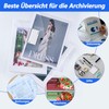 Document Folder A4, Transparent Document Bag A4 with Press Stud,