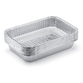 Weber Weber Aluminum Drip Pans, 6 x 1.4 x 8.6 Inches, 10 Count ( Pack of 1)