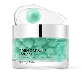 PDRN - Crema cápsula con ADN y péptidos de salmón y sodio, gel hidratante ligero para pieles sensibles, hidratación profunda y aumento de elasticidad con niacinamida para un tono de piel uniforme, 1.76 onzas