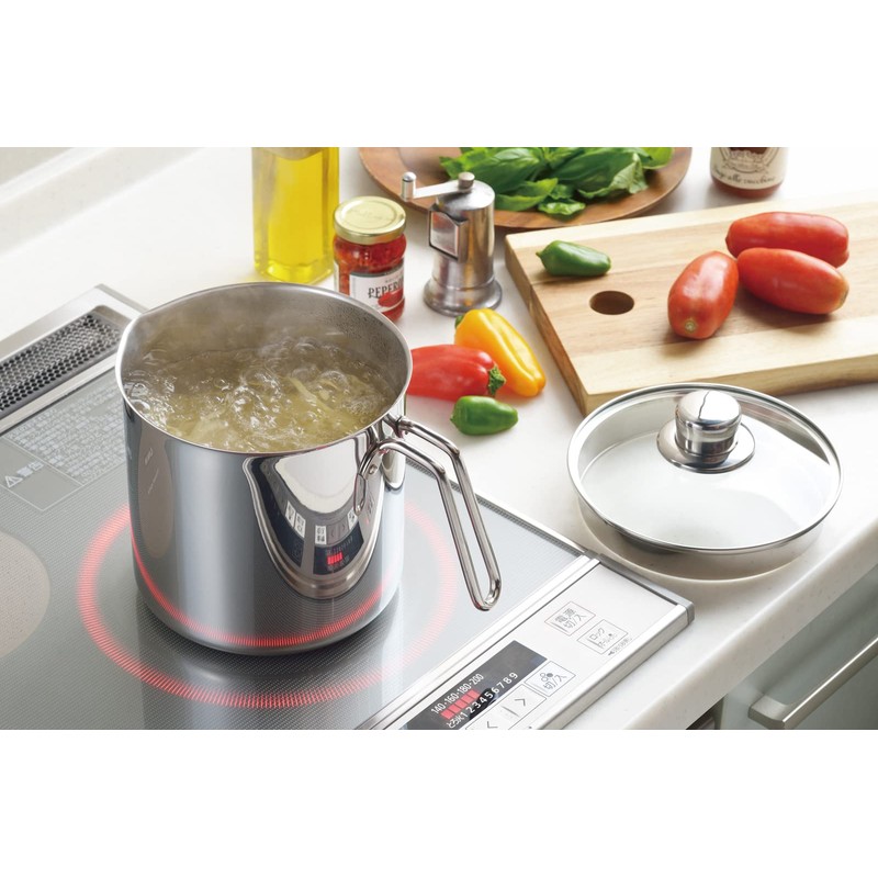 Yoshikawa Deep Single Handled Pot, 6.3 inches (16 cm), 3.2L