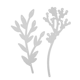 Branch Twig Leaves Metal Cutting Dies，Branch Twig Stencil Metal Template Molds Decoration Embossing Stencils for DIY Scrapbooking Album Decorative Embossing Paper Dies Card Making