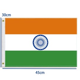 30×45 CM India Flag,12×18 inch Small 100D Indian Outdoor Banner,Tiny Doube Side Printing Decor For Boat Car Marking Patio Garden With Brass Gromment