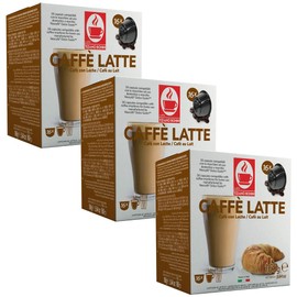 Bonini Cafe Au Lait Coffee Pods, Dolce Gusto Compatible Coffee Pods/Capsules. 3 Pack Coffee Pods, Each Pack 16 Pods (Total 48 pods)