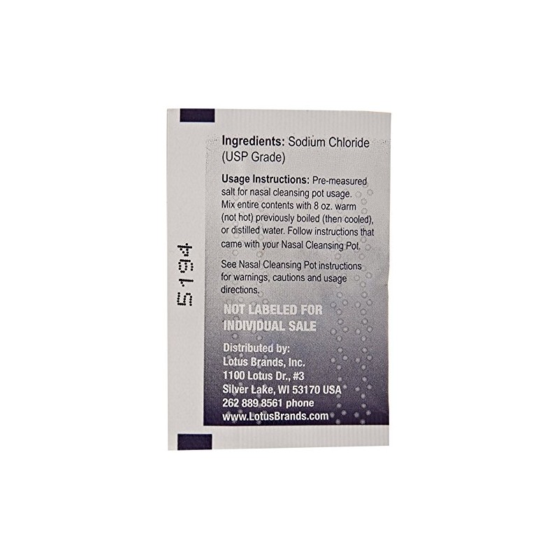 Nasal Cleansing Pot Salt 40 Count