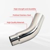 FGJQEFG 5 Inch Stainless Steel Polished Diesel Exhaust Elbow Tip,5''