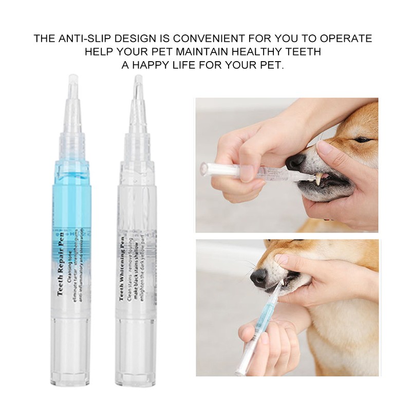 2Pcs Pet Beauty Brush Dog Cat Dental Calculus Tartar Stone
