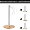 TONLEA White Wooden Paper Towel Holder with Fixation, Paper Towel