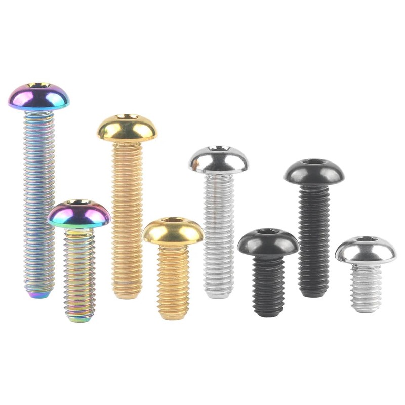Titanium Bolts M5 Hex Socket Round Head Bolts Hex Round