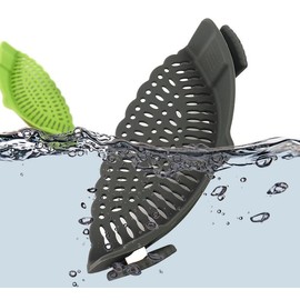 Silicone Colander, Kitchen Strainer, Clip on for all pots, pan & bowls, Colander, Food Strainer, Pasta Strainer, Red, Green, Black