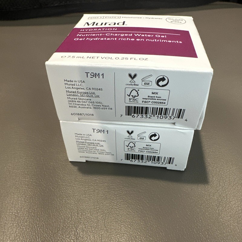 Lot of 2 MURAD Nutrient Charged Water Gel Age Reform