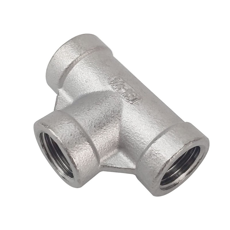 LOZOME 1-1/2" Stainless Steel Tee Female NPT Threaded T Shaped