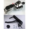 espeedpro21 Chrome 8" Dual Power Booster Flat Top Master Brake