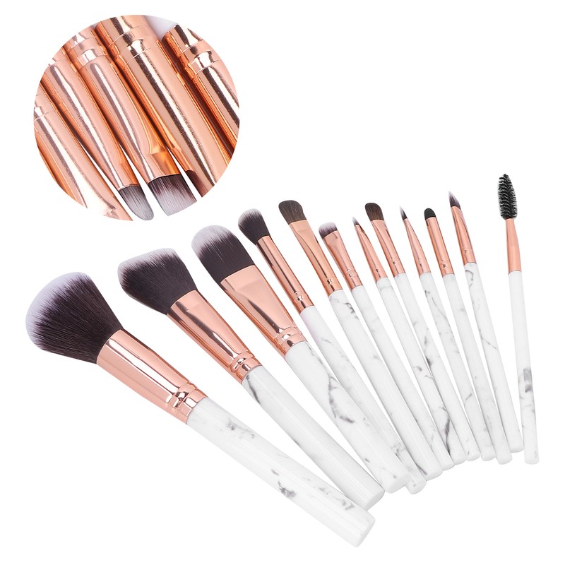 12pcs Portable Makeup Brush Set Eye Shadow Concealer Blusher Brush