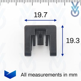 VVO Fasteners Black Plastic Windshield Clip (Pack of 10)