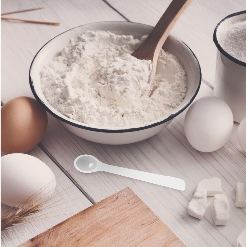 EXTEND LAB Pack of 10 White Plastic Measuring Spoons 150