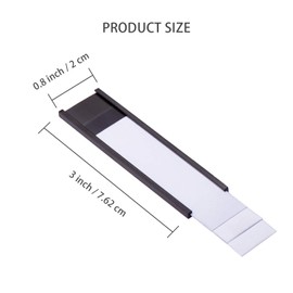 Eeoyu Magnetic Label Holders with Magnets Magnetic Data Card Holders with Clear Plastic Protectors for Metal Shelf, Whiteboard, Set of 30 (0.8 x 3 Inch)