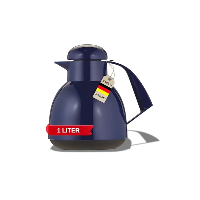 Helios Day Plastic Insulated Jug, Dark Blue, 1 Litre