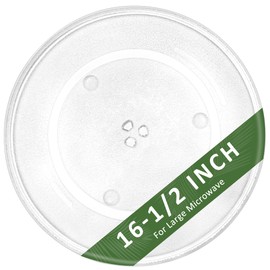 16.5 Inch Microwave Glass Plate Replacement for P-anasonic Microwave Replacement Plate F06014M00AP, G-E WB48X10046 Microwave Turntable Plate, F-rigidaire 5304519348 Rotating Glass Plate by Fetechmate