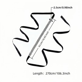 FANBODTA Bridal Rhinestone Belt for Women - Sparkling Crystal Wedding Sash, Adjustable Waist Chain for Bride Bridesmaid Prom Party (200cm) Adjustable 24-44inch