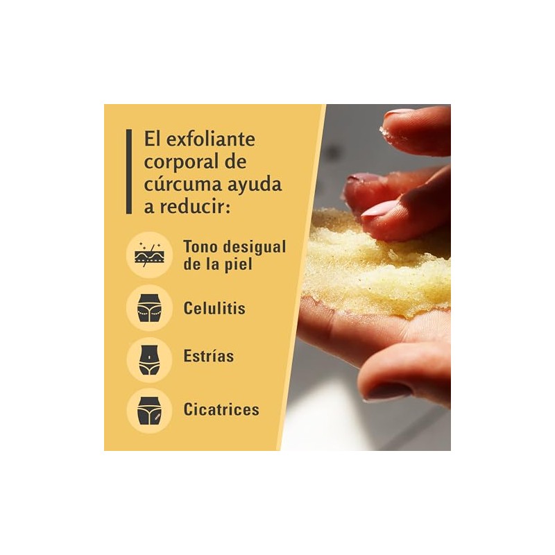 Exfoliante Corporal de Cúrcuma con Colágeno Turmeric Scrub with Collagen,