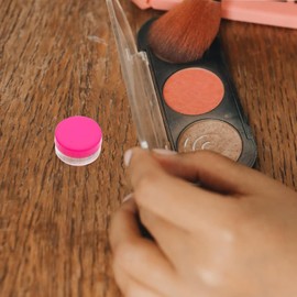 Transparente Leer Döschen, 12 Pcs 6 Farben Kosmetikbehälter, Cremedose Mini Dosen, Reise Probenbehälter für Lippenbalsam, Lotion, Creme