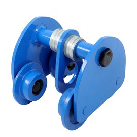 Thomletha Dual Wheels Beam Trolley 2200 lbs/1 Ton Load Capacity Adjustable for Flange Width 2.5 to 6 Alloy Steel for Straight Curved I Beam