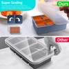 1/2 Cup Silicone Freezer Tray With Lid,Silicone Freezer Molds 6-Pack