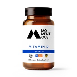Momentous Vitamin D Supplement, Capsules, 60 Servings