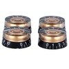 4PCS Electric Guitar Bass Knobs Potentiometer Knob Caps for Volume