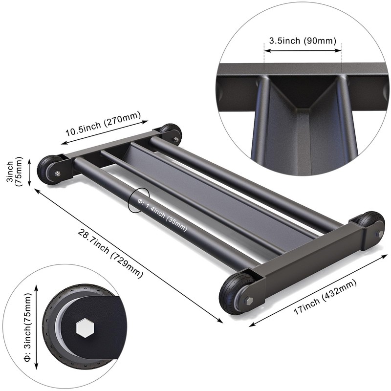 Lifeswell Glute Ham Glider, Multi-Functional Hamstring Roller with Smooth Wheels,