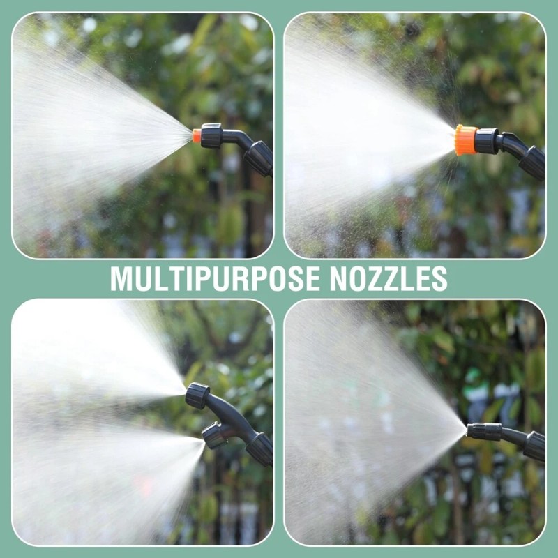 HAUSHOF 4Gal Battery Powered Backpack Sprayer 4Nozzle 70PSI HighPressure Sprayer