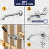 HammerHead® Solid Metal Shower Arm and Flange - 7.5 Inch