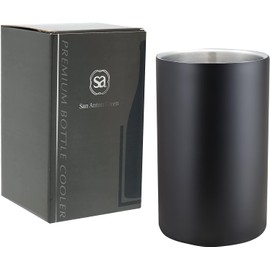 SAG Wine Cooler, No Ice Required (Just Set Cold Bottles), Tabletop Stainless Steel (Hollow Double Wall Construction Keeps Out Air and Keeps Cold Temperature), Champagne Cooler, Sake, Carbonated