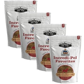 Dr. Pol Healthy All Natural Dog Treats - Incredi-Pol Pet Treats Made in USA, Dog Biscuits, Large or Small Dogs, Baked Puppy Training Biscuits, No Corn, Gourmet, Bacon Cheeseburger, 12oz x4