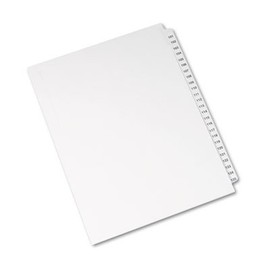 Avery Preprinted Legal Exhibit Side Tab Index Dividers, Avery Style, 25-Tab, 101 to 125, 11 x 8.5, White, 1 Set, (1334)