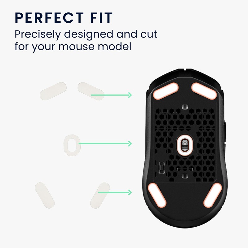 kwmobile Mouse Feet Sticker Compatible with Kingston Pulsefire Haste 2