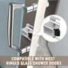 Jetec 2 Pack Shower Door Latch Replacement, Stainless Steel Single