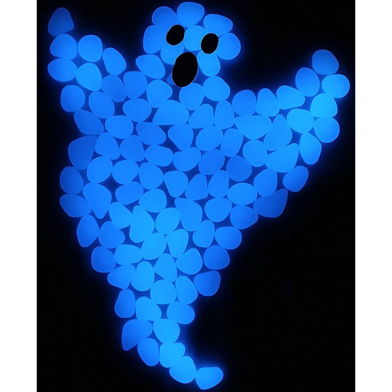 4.8Lbs 1100Pcs Glow in The Dark Stones Pebbles Blue Glow